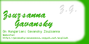 zsuzsanna gavansky business card